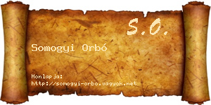 Somogyi Orbó névjegykártya